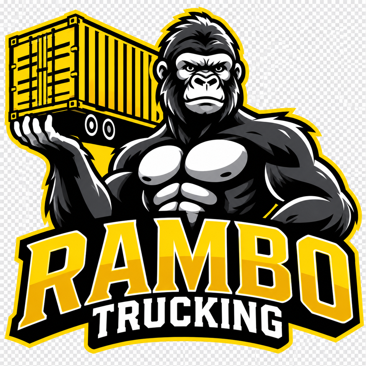 Rambo Trucking gorilla container logo